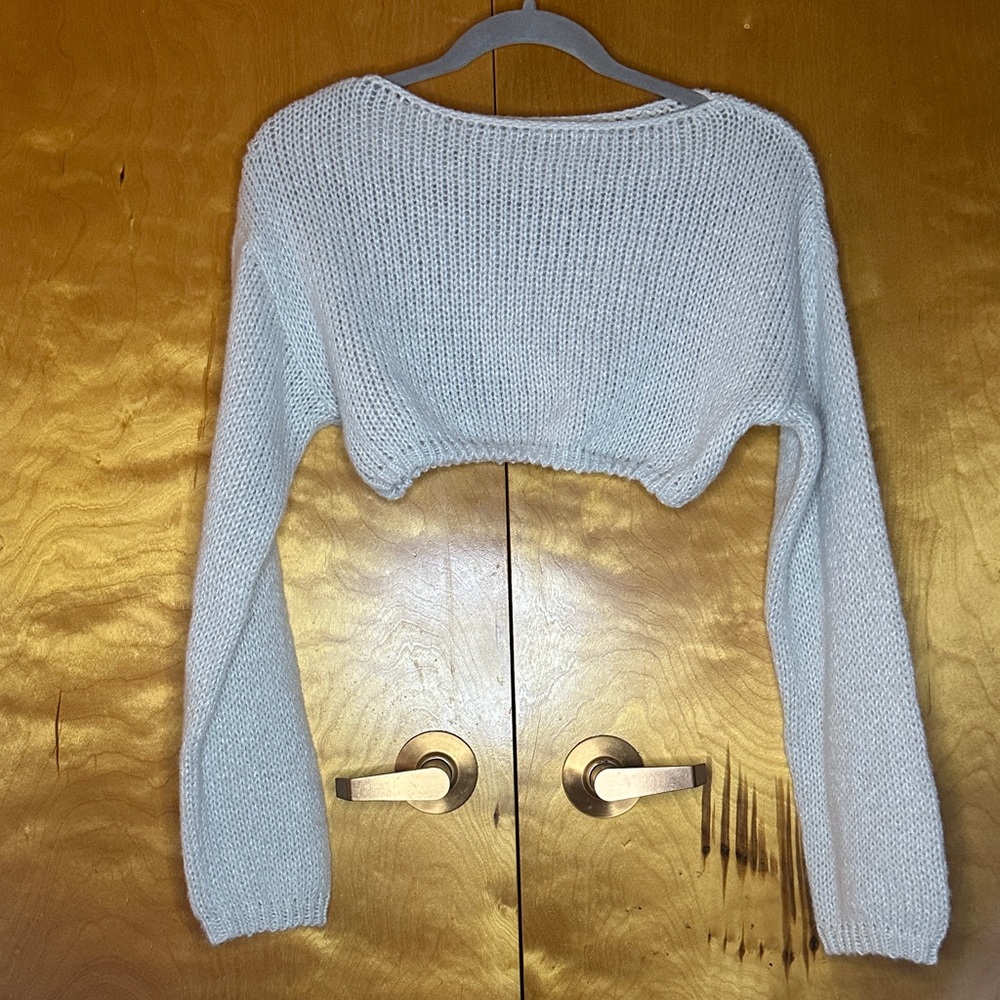 Cozy Tan Cropped Knit Sweater